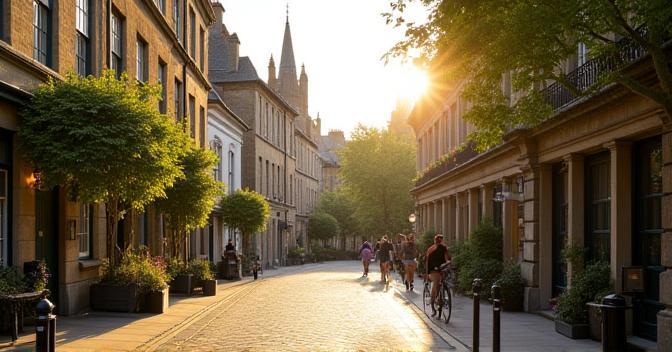 Charming street in Oxford near the tutoring centre