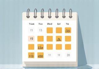 Calendar with flexible lesson times highlighted