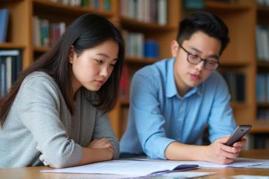 Student practicing exam questions with tutor